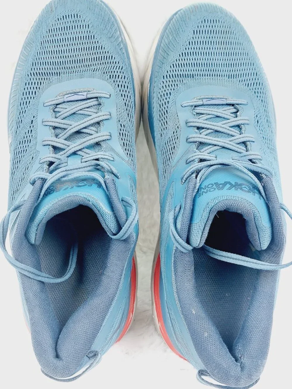 Hoka One One Bondi 7 Men's Real Teal Outer Space Lace-Up Running Shoes Size 12